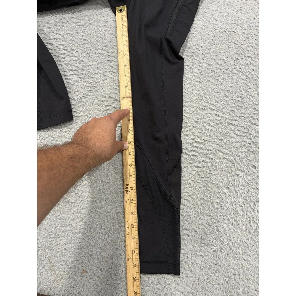 Lululemon Leggings Womens 4 Black Ankle Zip Pocket Running Yoga Tight Athletic